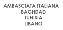 AMBASCIATA ITALIANA BAGHDAD TUNISIA LIBANO